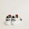 Ball Star con stella in pelle di pony leopardata e linguetta sul tallone in pelle laminata nera