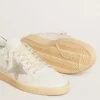 Ball Star con stella in pelle scamosciata grigio ghiaccio e linguetta sul tallone in pelle blu