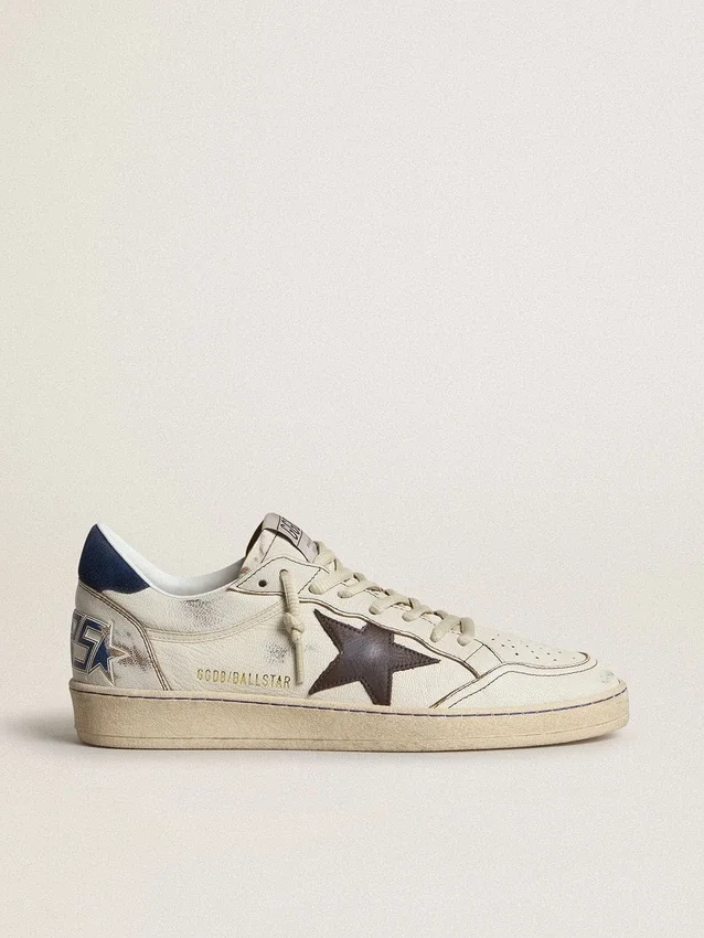 Ball Star con stella nera e linguetta sul tallone in pelle scamosciata blu
