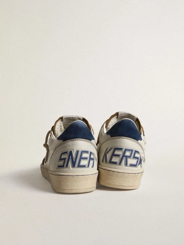 Ball Star con stella nera e linguetta sul tallone in pelle scamosciata blu
