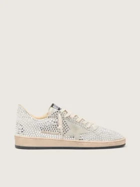 Ball Star da donna con cristalli Swarovski e stella in pelle scamosciata grigia