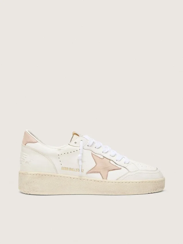 Ball Star da donna con stella in nabuk rosa e linguetta sul tallone