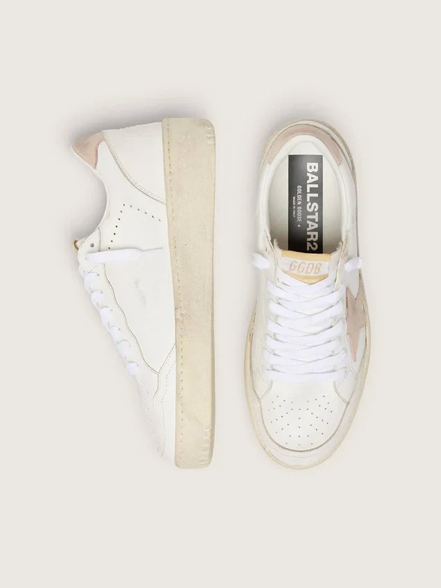 Ball Star da donna con stella in nabuk rosa e linguetta sul tallone