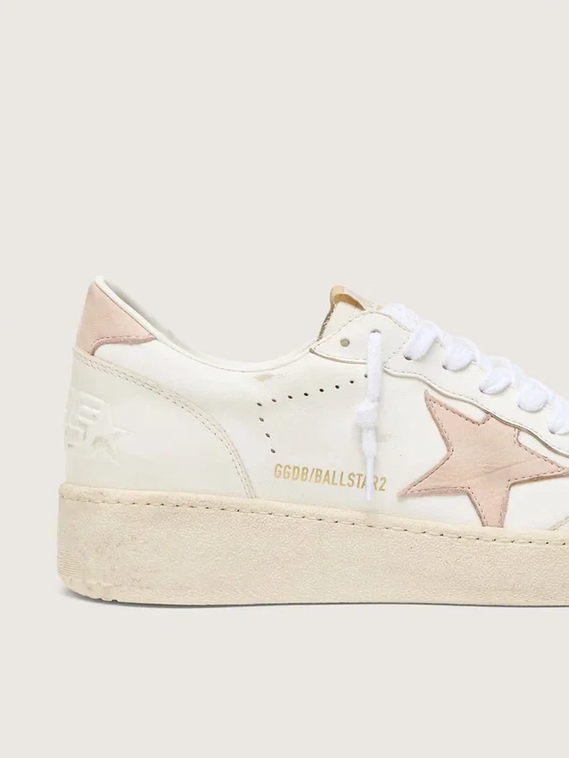 Ball Star da donna con stella in nabuk rosa e linguetta sul tallone