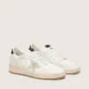 Ball Star da donna con stella in pelle scamosciata grigio ghiaccio e linguetta sul tallone in pelle nera lucida