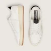 Ball Star da donna con stella in pelle scamosciata grigio ghiaccio e linguetta sul tallone in pelle nera lucida