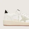 Ball Star da donna con stella in pelle scamosciata grigio ghiaccio e linguetta sul tallone in pelle nera lucida