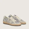 Ball Star da donna in glitter argento con inserti in pelle scamosciata grigio ghiaccio