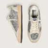 Ball Star da donna in glitter argento con inserti in pelle scamosciata grigio ghiaccio