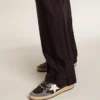 Ball Star da donna in glitter con stella in pelle e linguetta sul tallone in pelle metallizzata