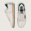 Ball Star da donna in nappa bianca con stella e linguetta sul tallone in pelle verde