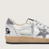 Ball Star da donna in nappa con stella glitterata argento e linguetta sul tallone