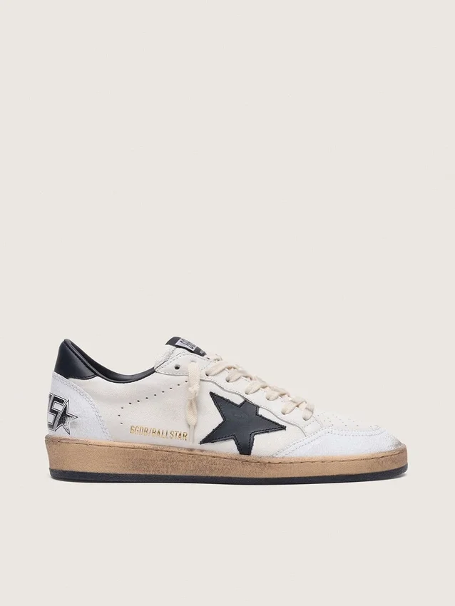 Ball Star da donna in nappa con stella nera e linguetta sul tallone nera