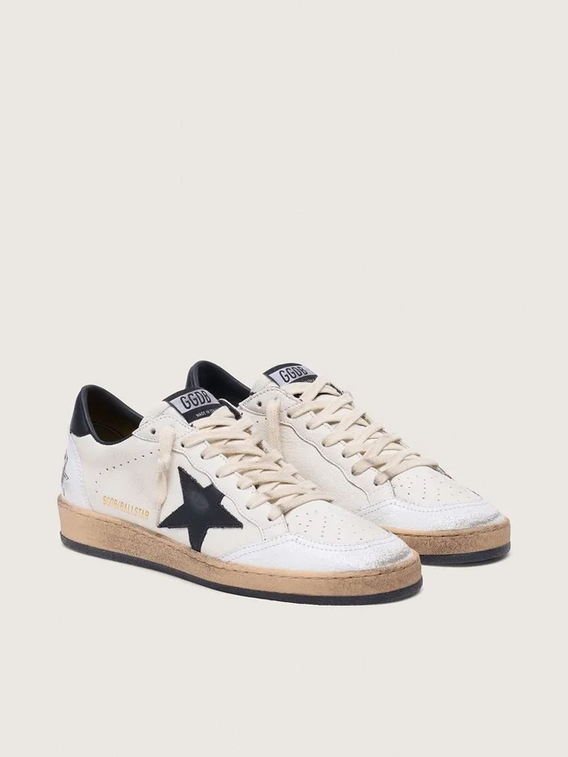 Ball Star da donna in nappa con stella nera e linguetta sul tallone nera