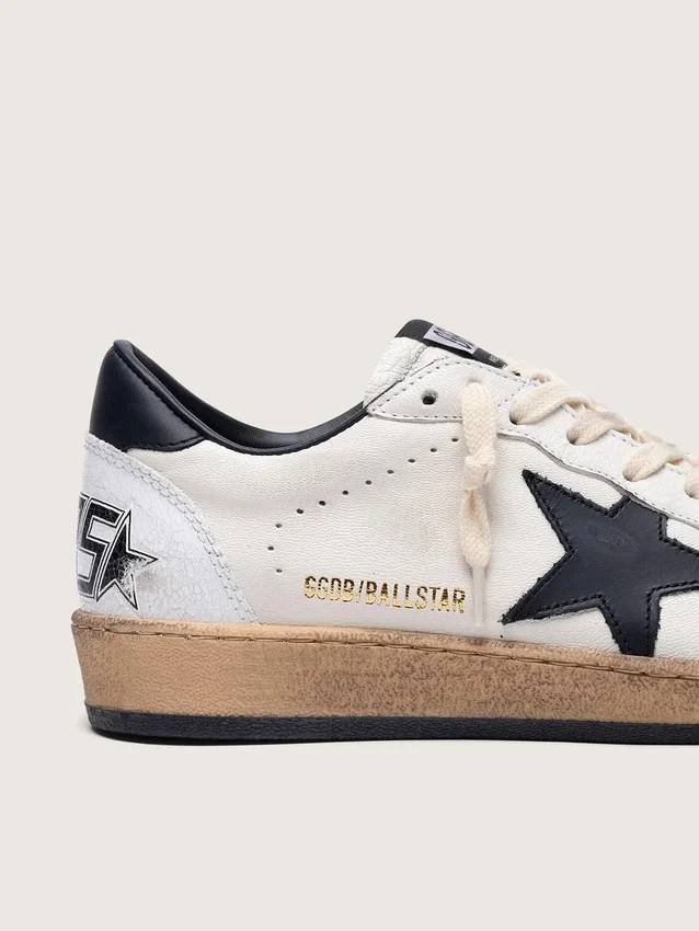 Ball Star da donna in nappa con stella nera e linguetta sul tallone nera