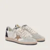 Ball Star da donna in nappa e pelle scamosciata con stella glitterata e linguetta sul tacco nera