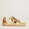 Ball Star da donna in nappa e pelle scamosciata con stella in pelle di pony e linguetta metallica sul tallone