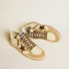 Ball Star da donna in nappa e pelle scamosciata con stella in pelle di pony e linguetta metallica sul tallone