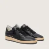 Ball Star da donna in nappa nera con stella glitterata nera e linguetta sul tallone in pelle scamosciata