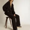 Ball Star da donna in nappa nera con stella glitterata nera e linguetta sul tallone in pelle scamosciata