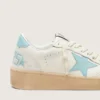 Ball Star da donna in pelle bianca con stella azzurra