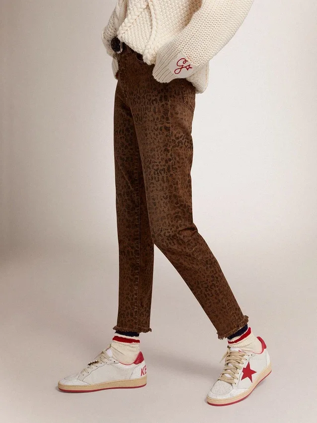 Ball Star da donna in pelle bianca con stella rossa e linguetta sul tallone
