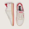 Ball Star da donna in pelle bianca con stella rossa e linguetta sul tallone