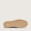 Ball Star da donna in pelle color crema con stella in pelle rosso mattone e inserti in pelle scamosciata