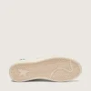 Ball Star da donna in pelle color crema con stella tono su tono e perline