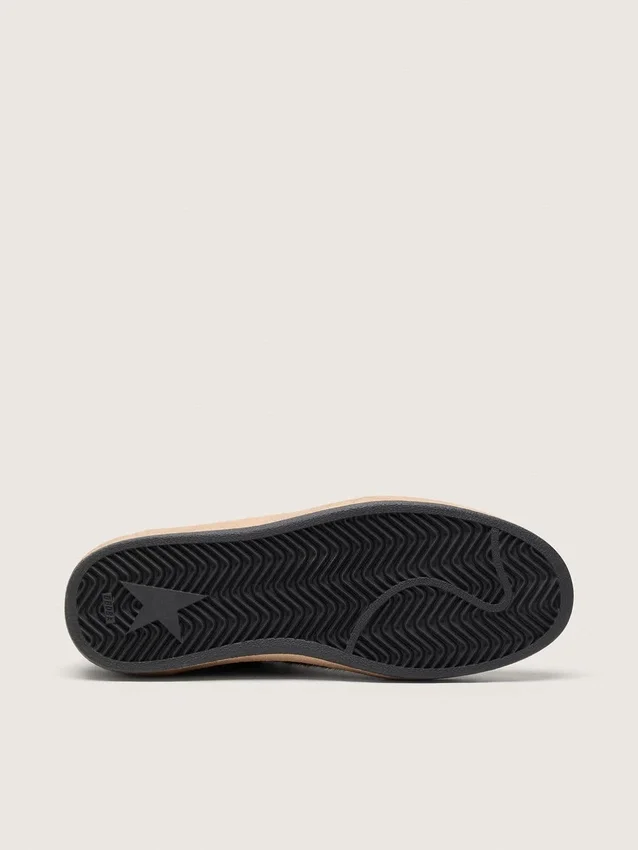 Ball Star da donna in pelle di pony con stampa leopardata, stella in pelle nera e linguetta sul tallone
