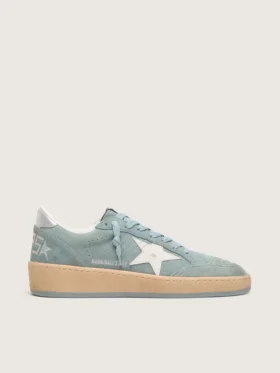 Ball Star da donna in pelle scamosciata azzurra con stella bianca