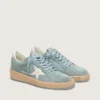 Ball Star da donna in pelle scamosciata azzurra con stella bianca