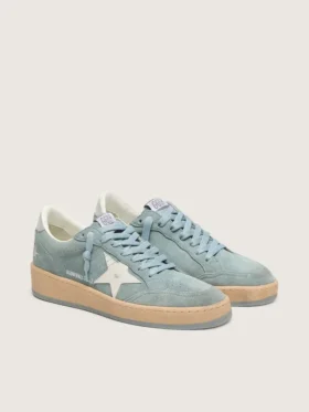 Ball Star da donna in pelle scamosciata azzurra con stella bianca