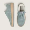 Ball Star da donna in pelle scamosciata azzurra con stella bianca