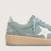 Ball Star da donna in pelle scamosciata azzurra con stella bianca