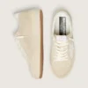 Ball Star da donna in pelle scamosciata beige con stella e linguetta sul tallone in pelle bianca