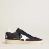 Ball Star da donna in pelle scamosciata blu scuro con stella e linguetta sul tallone in pelle
