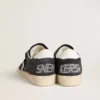 Ball Star da donna in pelle scamosciata blu scuro con stella e linguetta sul tallone in pelle