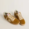 Ball Star da donna in pelle scamosciata con stella in pelle beige e linguetta sul tallone in pelle di pony