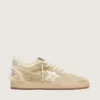Ball Star da donna in pelle scamosciata e montone con stella in vernice bianca