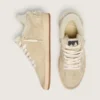 Ball Star da donna in pelle scamosciata e montone con stella in vernice bianca