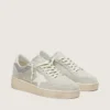 Ball Star da donna in pelle scamosciata grigio chiaro con inserti a forma di stella e glitter
