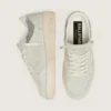 Ball Star da donna in pelle scamosciata grigio chiaro con inserti a forma di stella e glitter