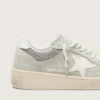 Ball Star da donna in pelle scamosciata grigio chiaro con inserti a forma di stella e glitter