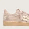Ball Star da donna in pelle scamosciata rosa cipria con stella dorata metallizzata
