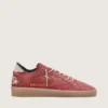 Ball Star da donna in pelle scamosciata rosso ruggine con stella tono su tono