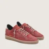 Ball Star da donna in pelle scamosciata rosso ruggine con stella tono su tono