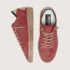 Ball Star da donna in pelle scamosciata rosso ruggine con stella tono su tono