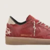 Ball Star da donna in pelle scamosciata rosso ruggine con stella tono su tono