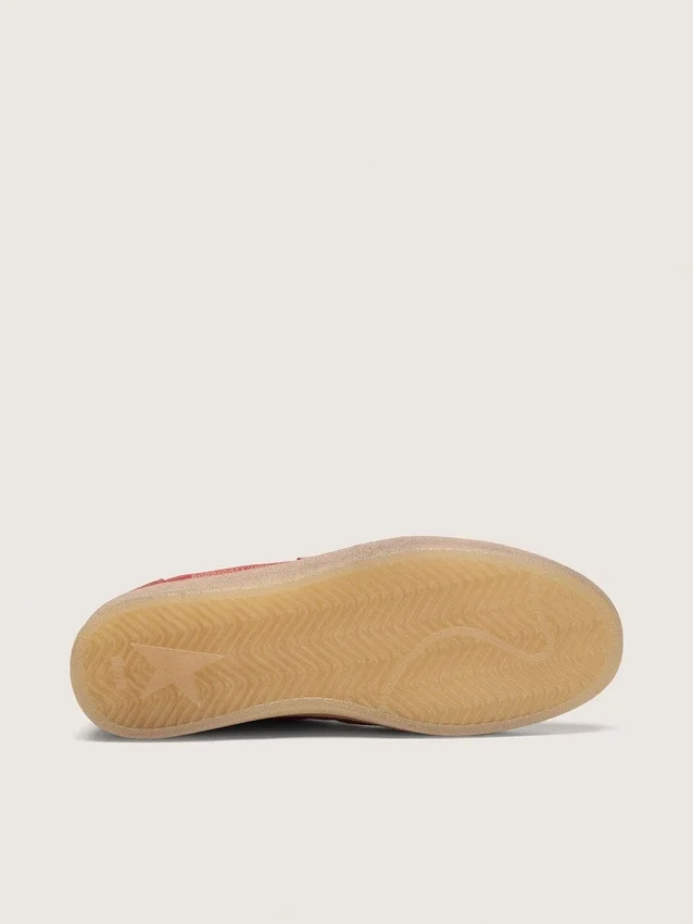 Ball Star da donna in pelle scamosciata rosso ruggine con stella tono su tono